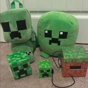Green Creeper Plush and Accessories Set